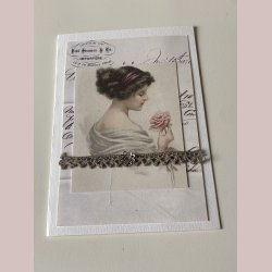  4 stk. Dobbeltkort i akvarelpapir