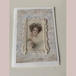  4 stk. Dobbeltkort i akvarelpapir