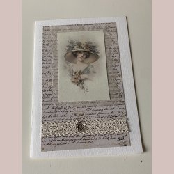  4 stk. Dobbeltkort i akvarelpapir