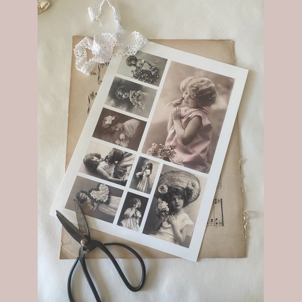 Ark med nostalgiske b�rnebilleder