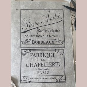 Overf�rselsark Fabrique de Chapellerie