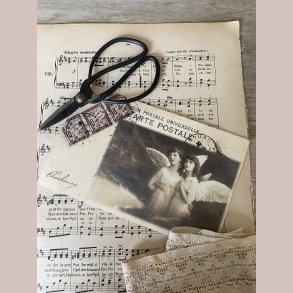 M�beldekoration Julepostkort med 2 engle